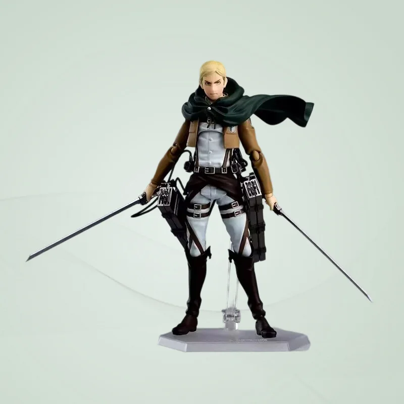 

In Stock Erwin Smith Attack On Titan Figma446# Figure Scale Survey Corps Commander Anime Collectible Model Toy Gift
