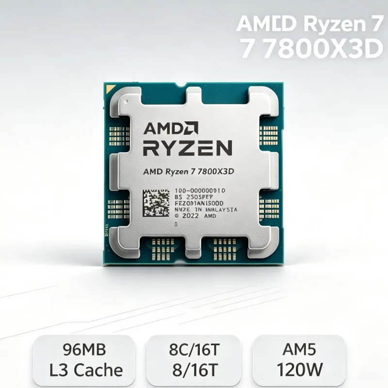 R7 7800X3D Desktop Processor 5nm 96M Cache AM5 Gaming CPU Factory Tray No Cooler