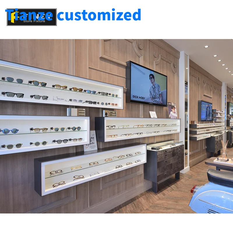 

（customized）Commercial Optical Store Display Furniture Small Retail Eyewear Store Interior Design