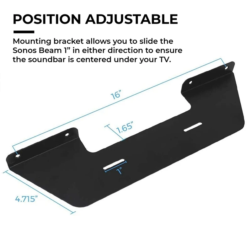 Speaker Wall Mount Bracket Soundbar Wall Mount Strong Load-Bearing Floating Holder For SONOS Beam Gen1 Gen2 Sound Bar Durable images - 6