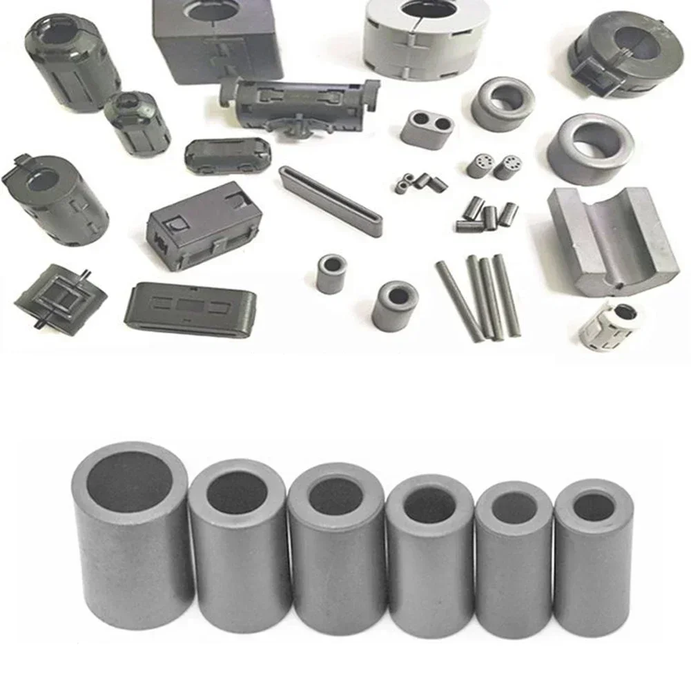 Nickel Zinc Ferrite Magnetic Ring 10 Ratio 10pcs 13A/m Force 400 Induction Anti-interference Black Circular Core