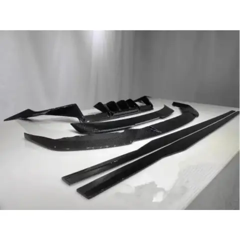 리얼 드라이 카본 범퍼 프론트 립 리어 트렁크 디퓨저 스포일러 사이드 스커트 R44 풀 바디 키트, BMW G87 M2 2023 2024
