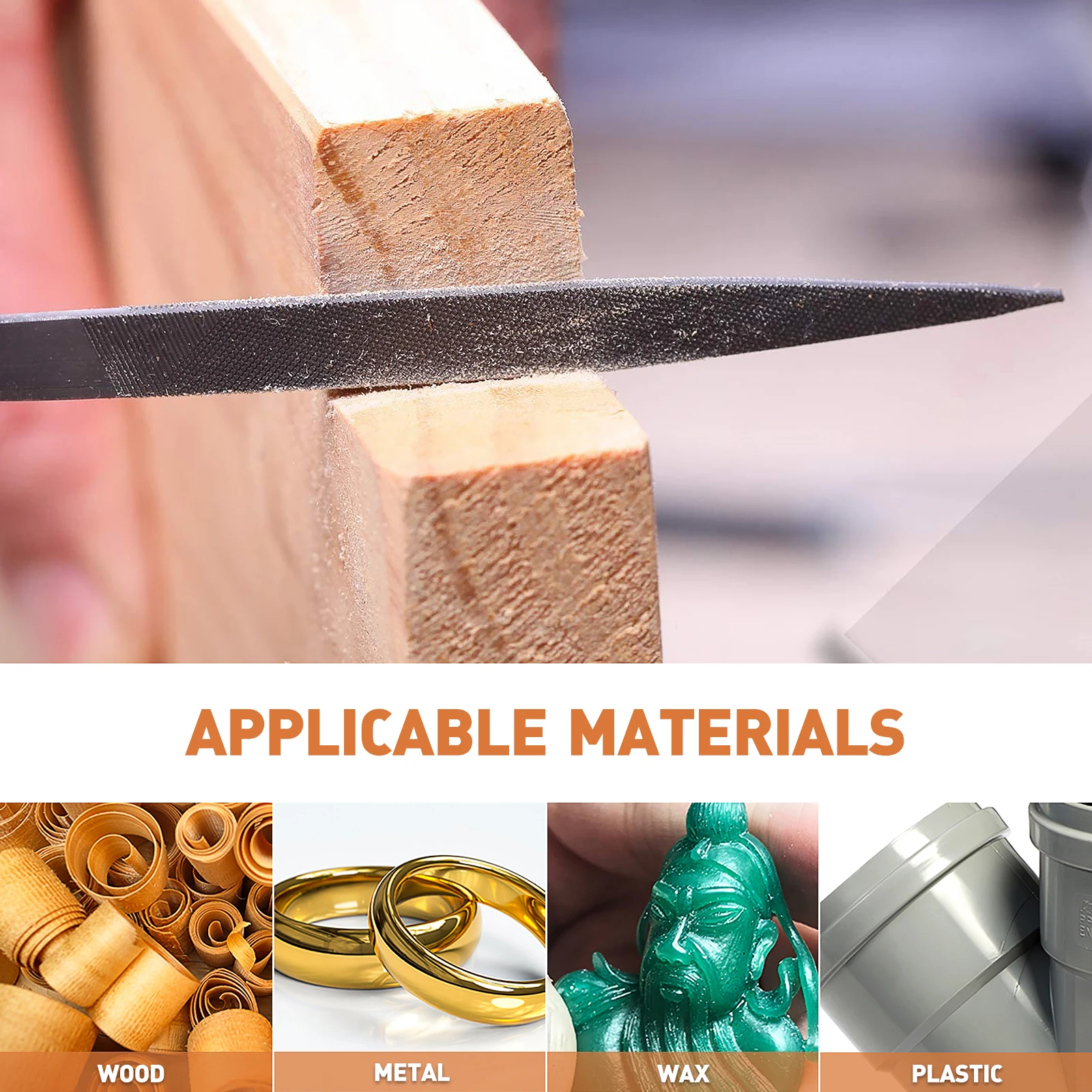 

Double Ended Wax File Premium Steel Anti-Rust Carving Tool For Woodworking Jewelry Modeling Filing Cleaning Hand Tools