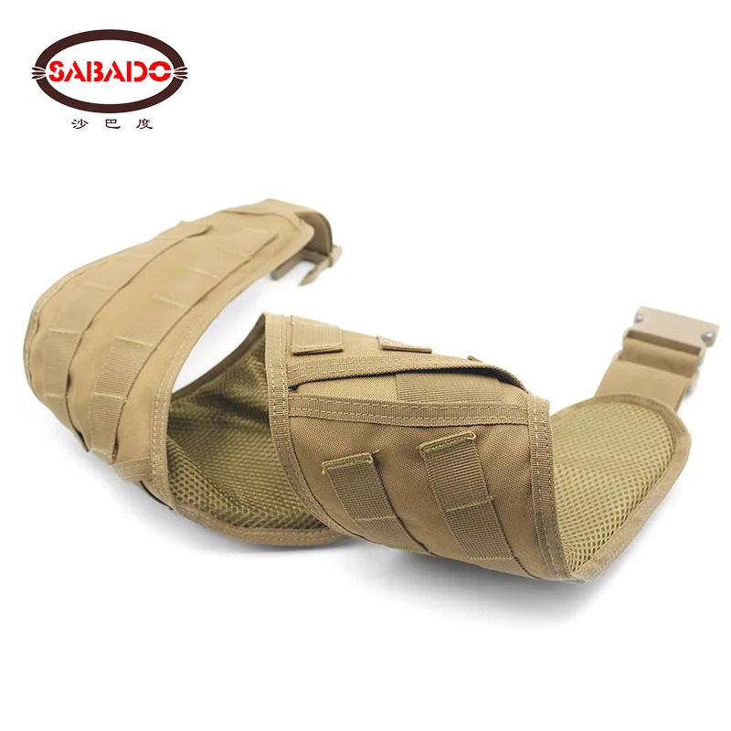 Men Tactical Belt Molle Modular Low Profile Padded Patrol with Mesh Lining Battle 80-150cm