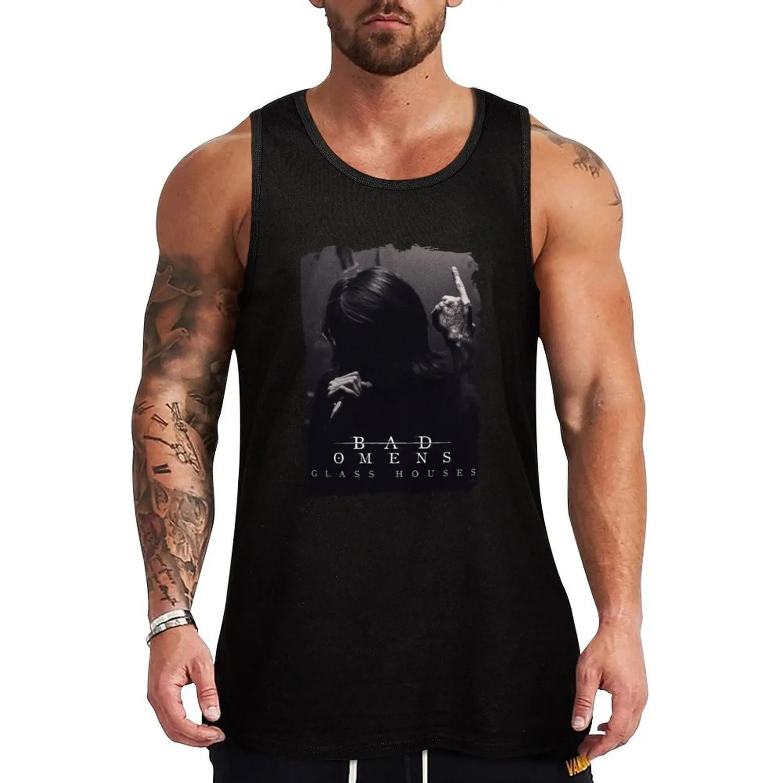 

Bad Love Omens Tank Top Men's gym clothing Male vest gym accessories men T-shirt man