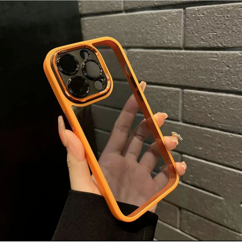 Подходит для металлического Lensiphone14New Apple13proMaxPhone case13Full cover transparent12