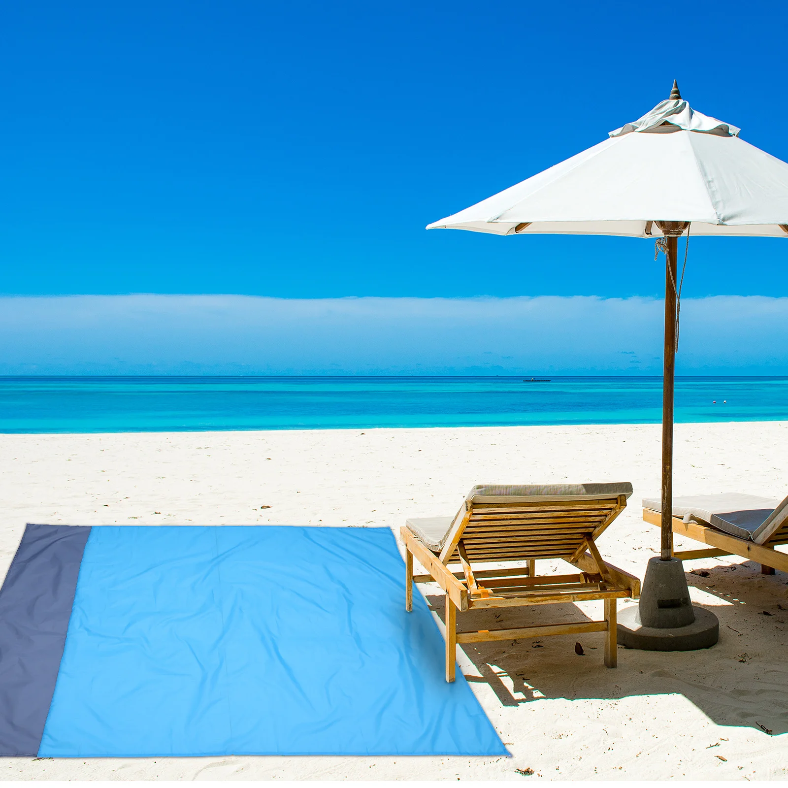 

1Pcs Waterproof Picnic Blanket Portable Beach Mat Foldable Lightweight Durable Nylon Cushion Bright Color for Camping Outdoor