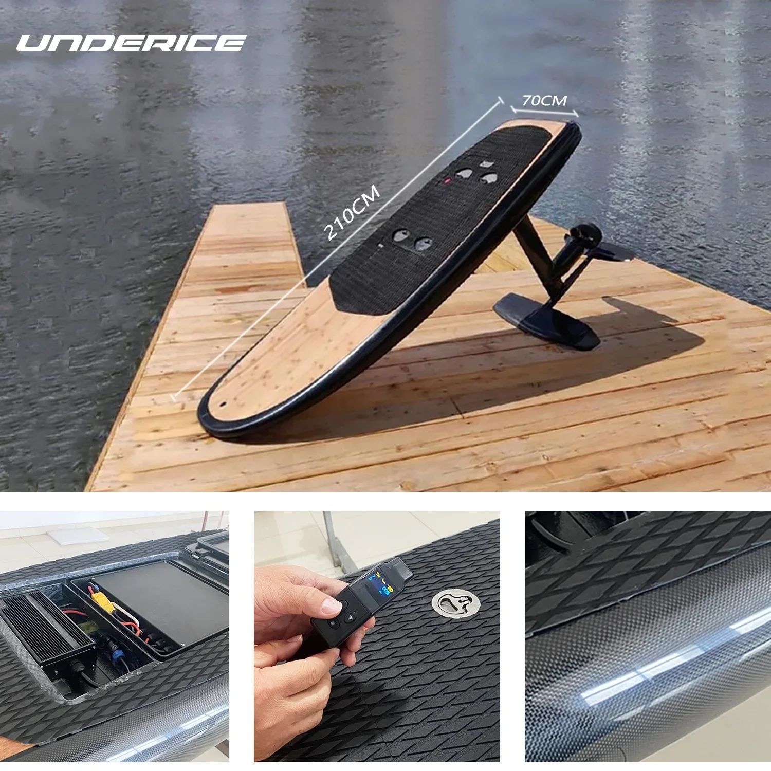 UICE Customized Efoil Electric Surfboard Powered Surfboard Hydrofoil Electric Full Carbon (Foil+Board)