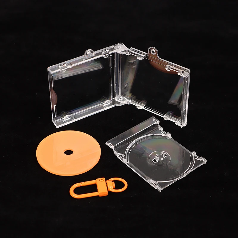 Peripheres Gedenk-Blanko-Album Schlüsselanhänger Mini-CD-Hülle Schlüsselanhänger in Form eines CD-Players DIY Rucksack-Anhänger – Detail 18