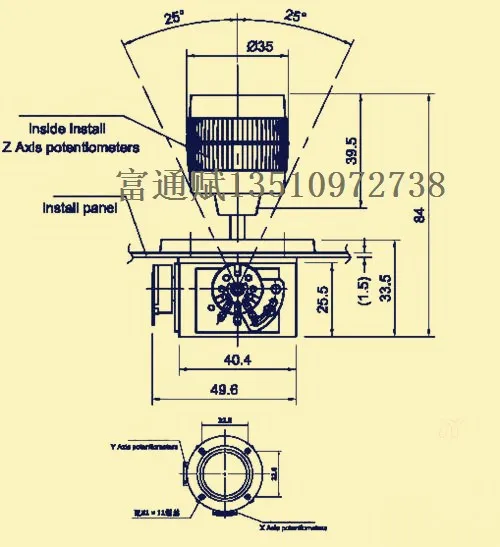 [بيلا] مقياس جهد عصا التحكم JH-D300X-R2/R4-D طائرات التحكم PTZ الأمنية وغيرها من طائرات R2 5K/R4 10K-2 قطعة/الوحدة الخاصة