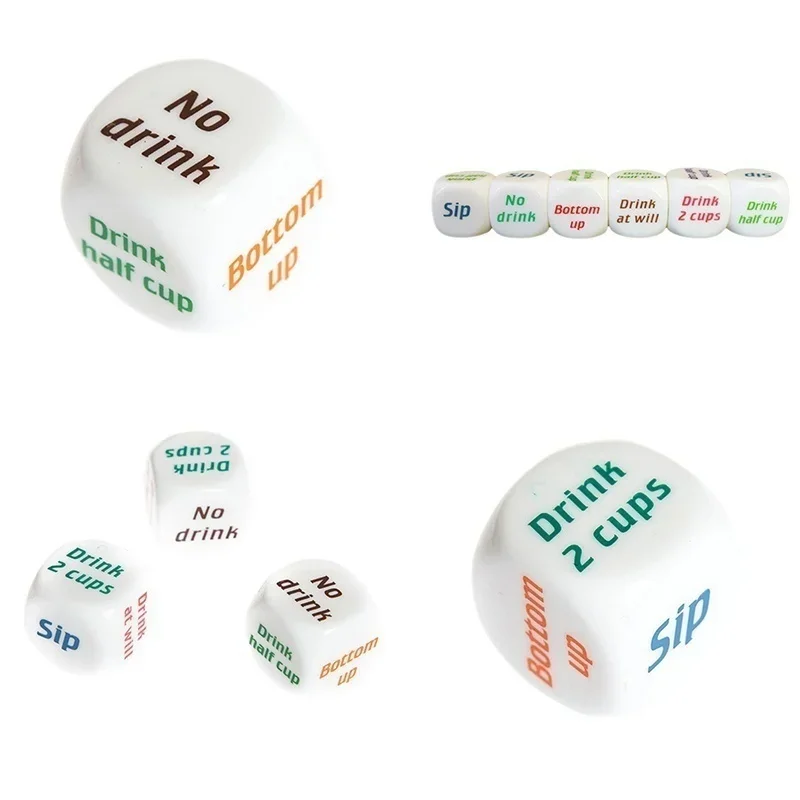 3Pcs New Funny Drinking Sip Dice Roll Decider Die Game Party Bar Club Pub Gift Toy