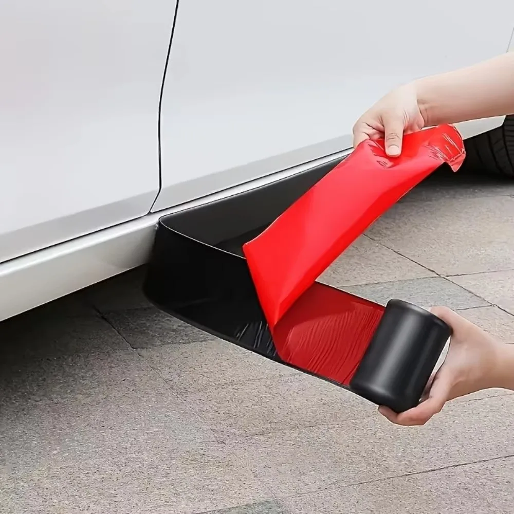 Universal Fit Rubber Side Skirts Scratch-Resistant Multifunctional Anti-Scratch Edge Guards Protective Trim Self-Adhesive