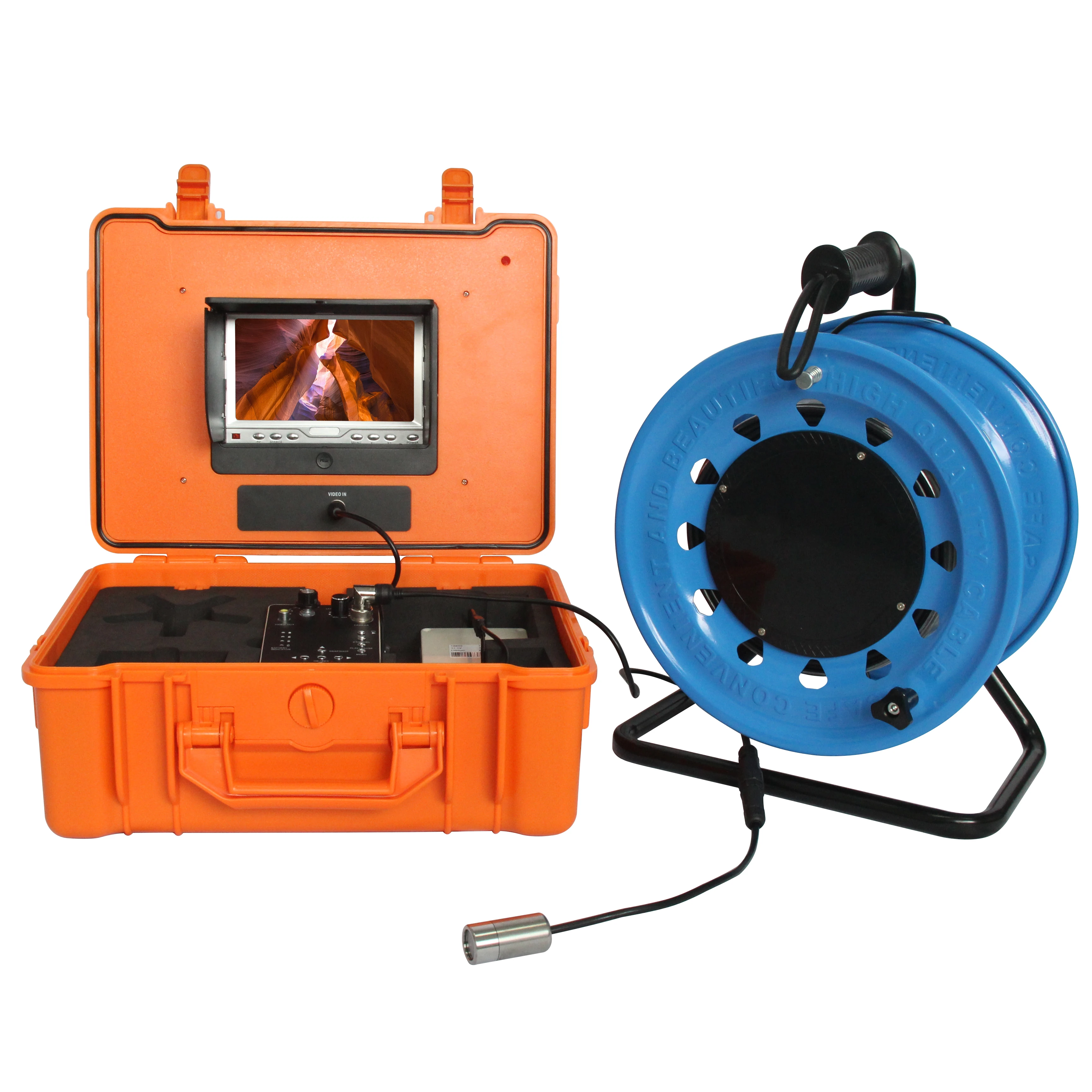 

100m 200m 300m Drilling Camera 7'' Screen Deep Water Well Imaging Camera Borehole Inspection Camera