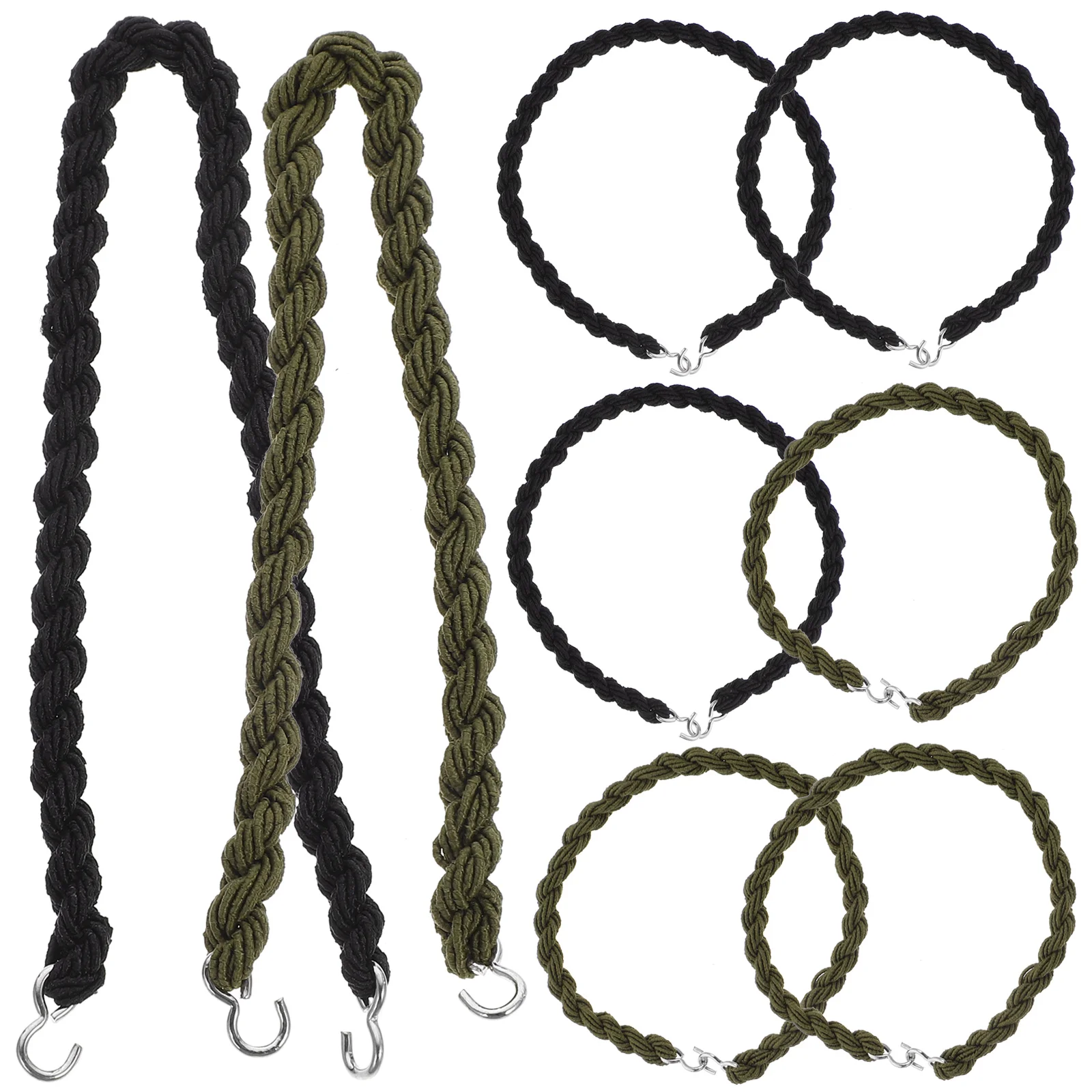 8 Pcs Outdoor Boot Straps Bands Elastic Camping Rope for Aluminum Alloy Portable Blousing Leg Hiking Leggings