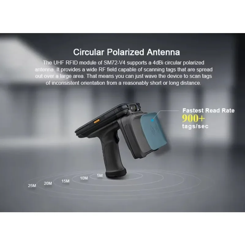 

Горячий Scanmax SM72 Android 11, портативный NFC UHF RFID-считыватель, 865-868 МГц, инвентарь, мобильный сборщик данных, терминал 1D 2D 860-960 МГц