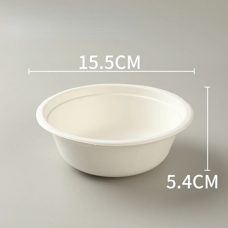 Assiette en papier jetable, bol en pulpe de canne, biodégradable, pour barbecue, gâteau d'anniversaire, bol à sauce, ustensiles de cuisine jetables