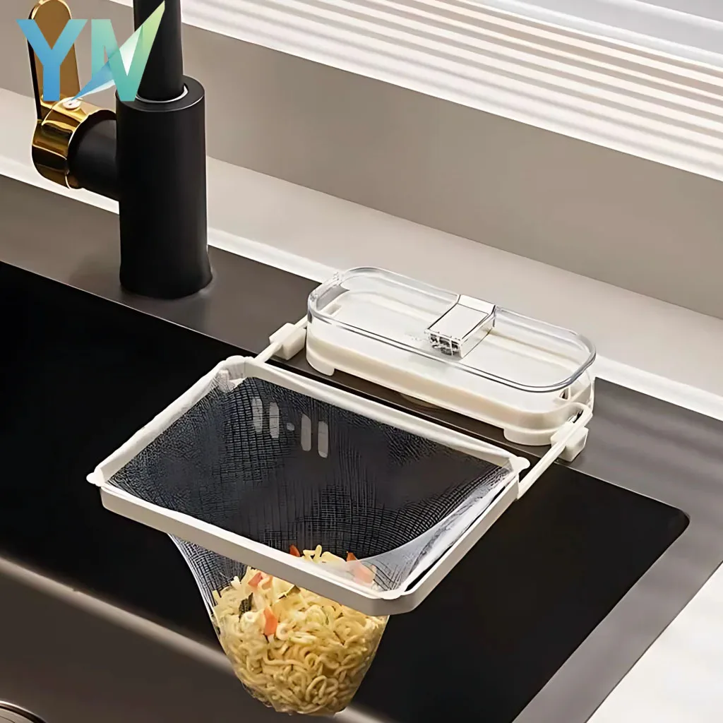 

Фильтр-стойка для раковины на присоске, сетчатые мешки, складная сливная корзина для пищевых кормов и посуды, органайзер для кухонной столешницы