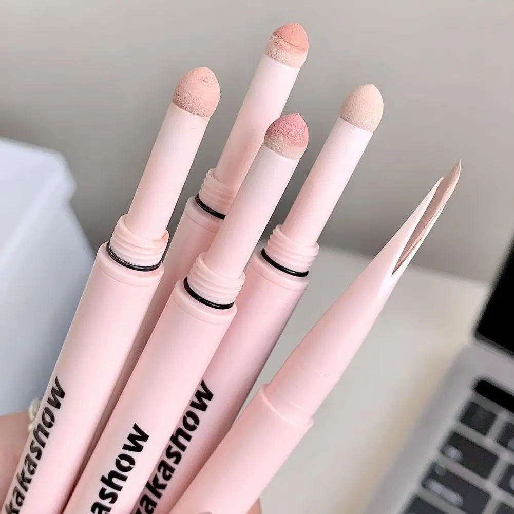 Langlebiger liegender Seidenraupenstift, doppelseitiger liegender Seidenraupen-Eyeliner, Lidschattenstift, Diamant-Glitzer, mattes Textmarker-Make-up