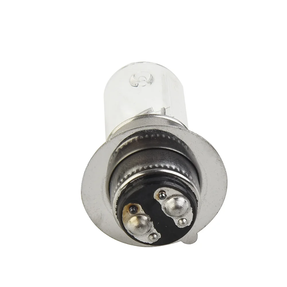 Галогенная лампа 12 В, сверхъяркая лампа для мотоциклетных фар H6 T19 P15D, лампа 35 Вт 6000K/4500K, белый/желтый свет, для скутера, двойная нить