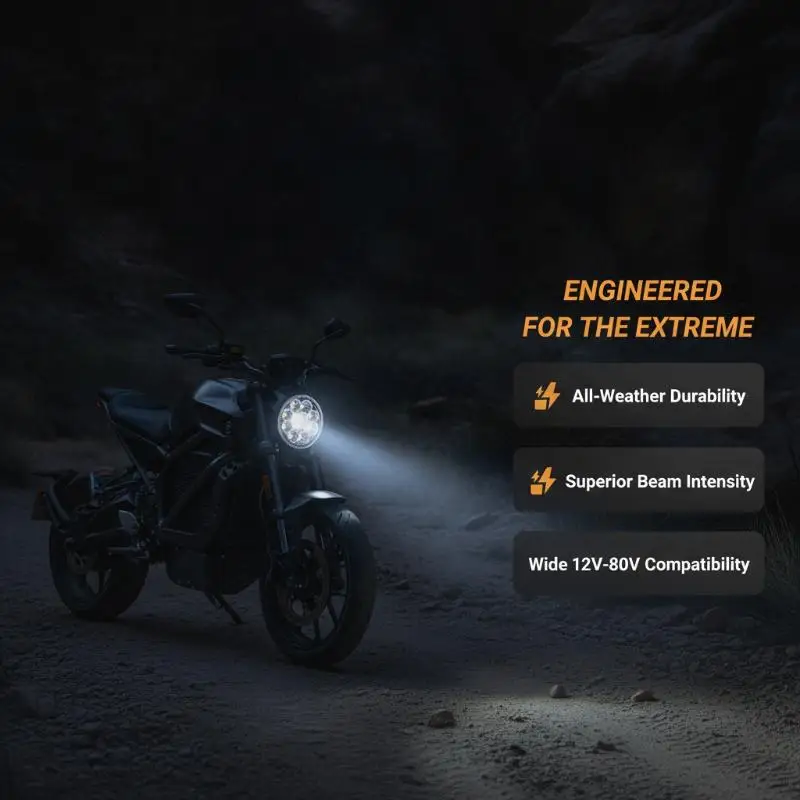 Round LED Spotlight High Brightness Beads Waterproof Heat Resistant Universal Auxiliary Lamp for Parking Lot
