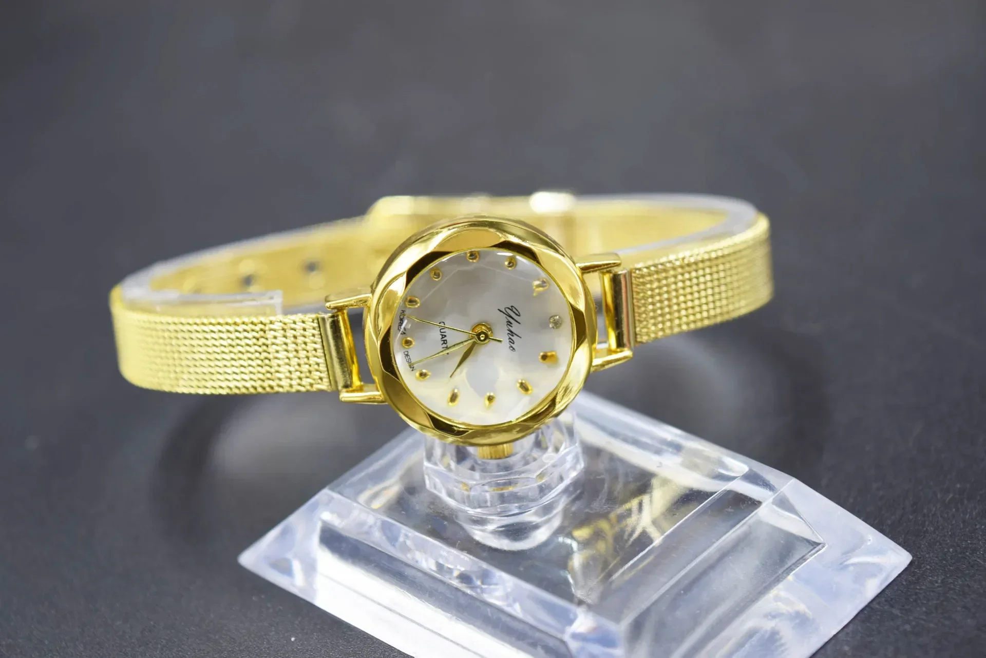 Relojes de lujo para mujer, pulsera de cuarzo con correa de malla plateada de acero inoxidable, marca superior