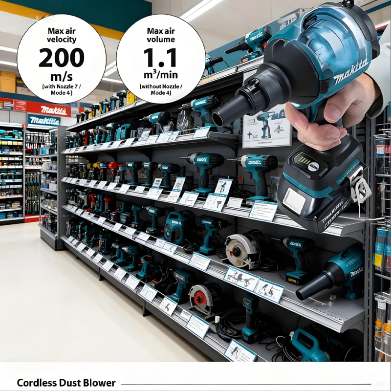 

Makita DAS180 18V Brushless Cordless Air Blower Multifunction Dusting Machine with Nozzle Air Dust Removal Gun And Inflator Tool