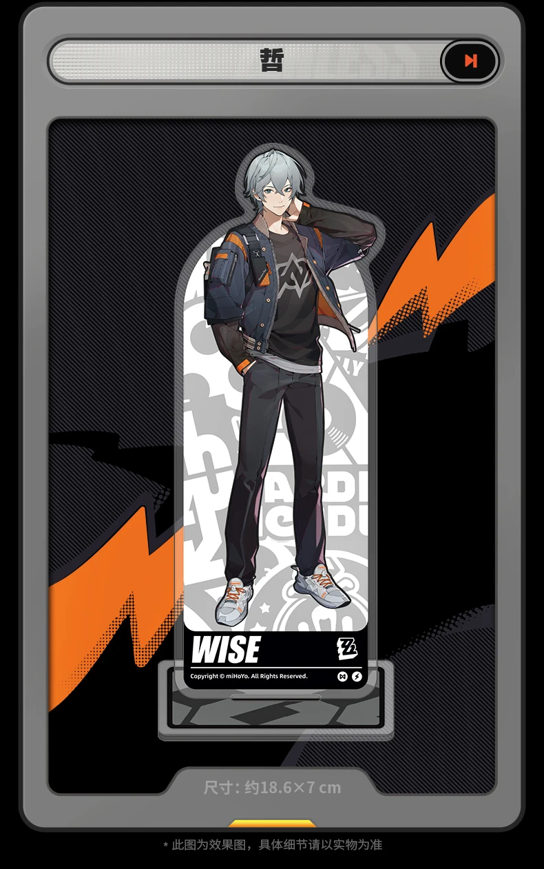 [Original] MiHoYo Game Zenless Zone Zero ZZZ Pyrois Wise Belle Cosplay Acryl-Ständer Anime-Charakter-Zubehör mit Kartenfach – Detail 5
