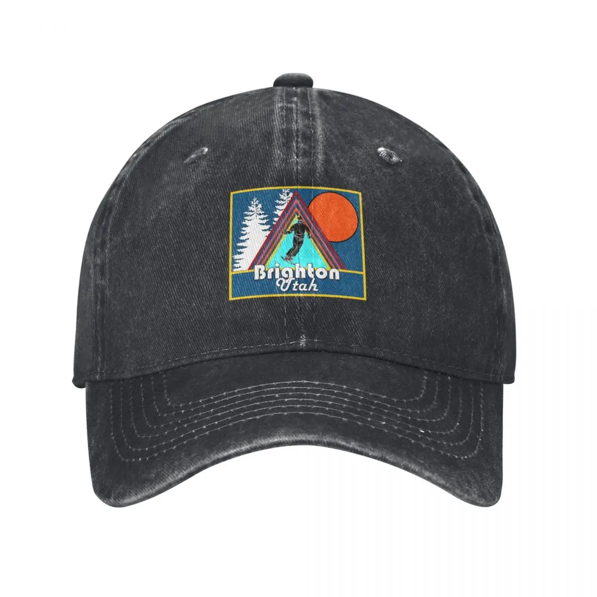 Brighton Utah, Vacation, Travel, Skiing, Mountains Baseball Cap Icon Snapback Cap New In Hat Caps For Men Women's