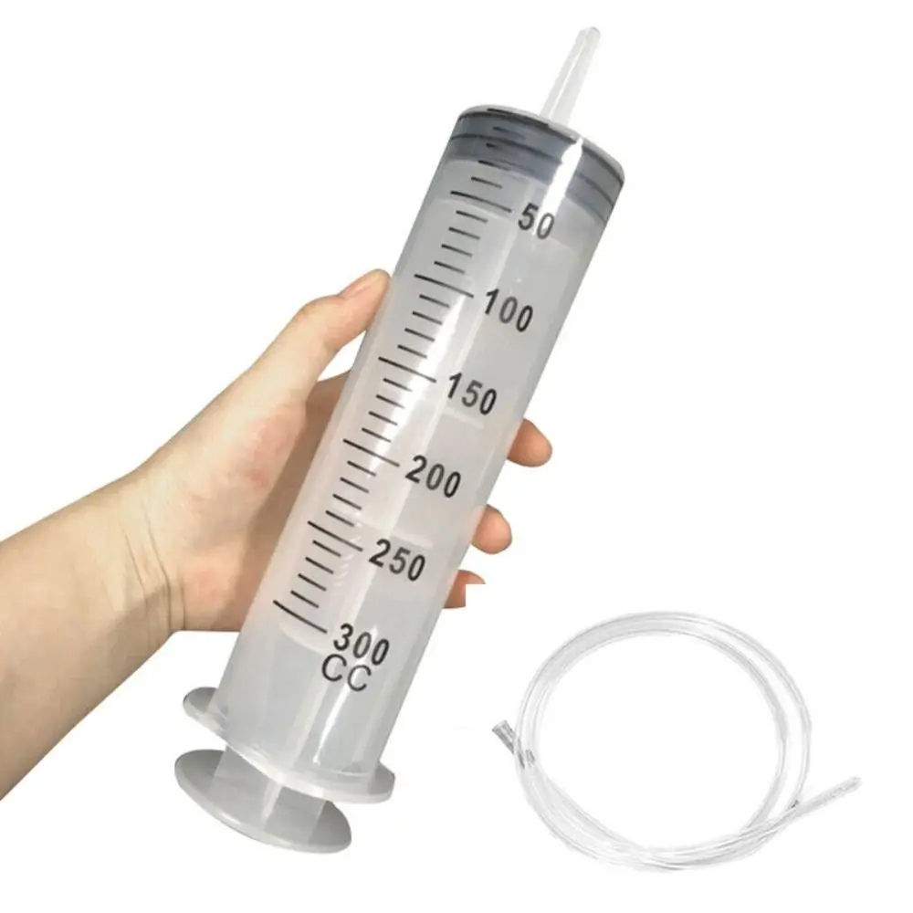 Reusable 1.3m Tube 150ml-500ml Hydroponics Nutrient Feeding Ink Pump Measuring Big Syringe Large Capacity