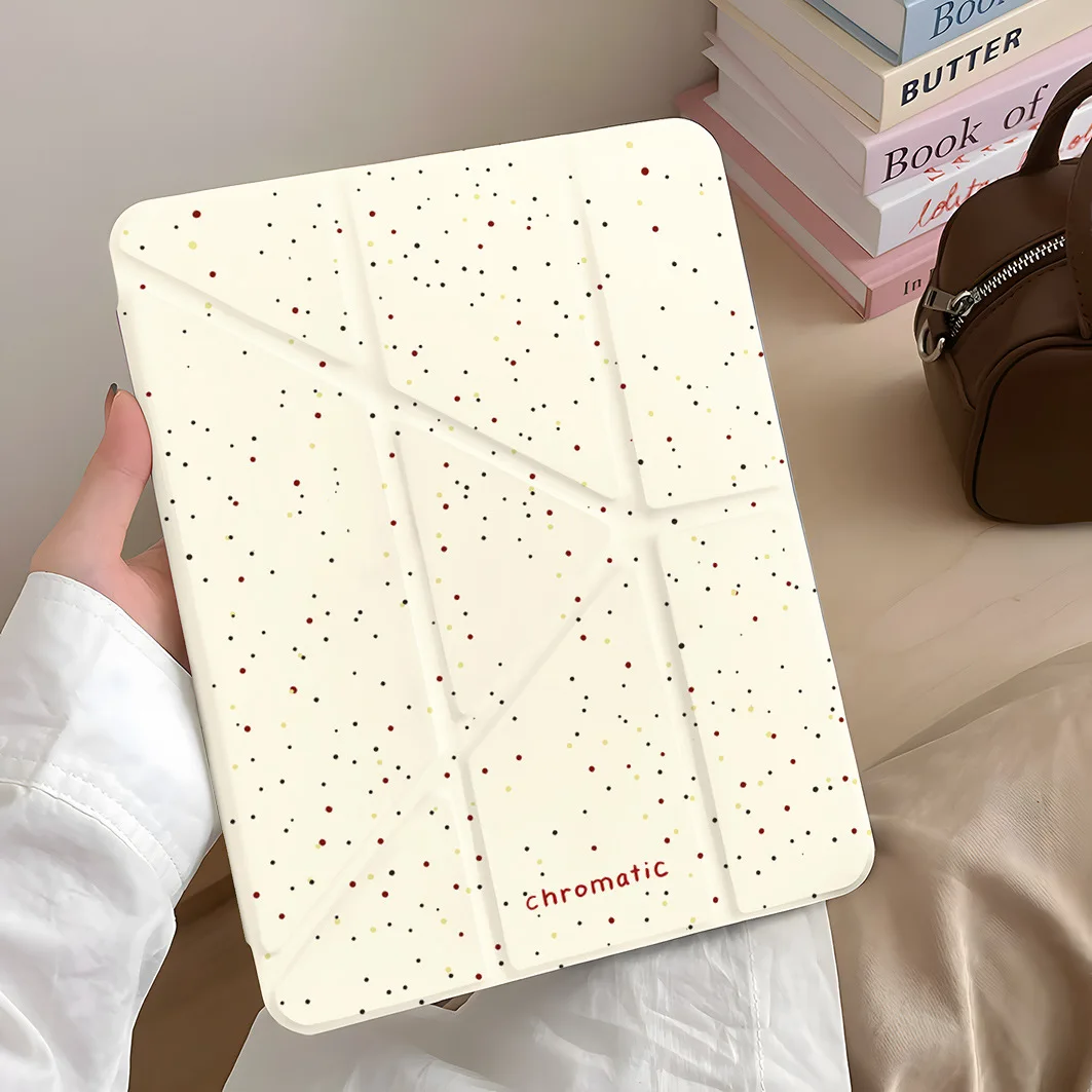 Korean Full Screen Star Tablet Case For iPad Pro11 13 M2 M4 M3 10.2 5/6th 7/8/9/10/11th Mini 6 7 Air 3 4 5 6 Stand Cover