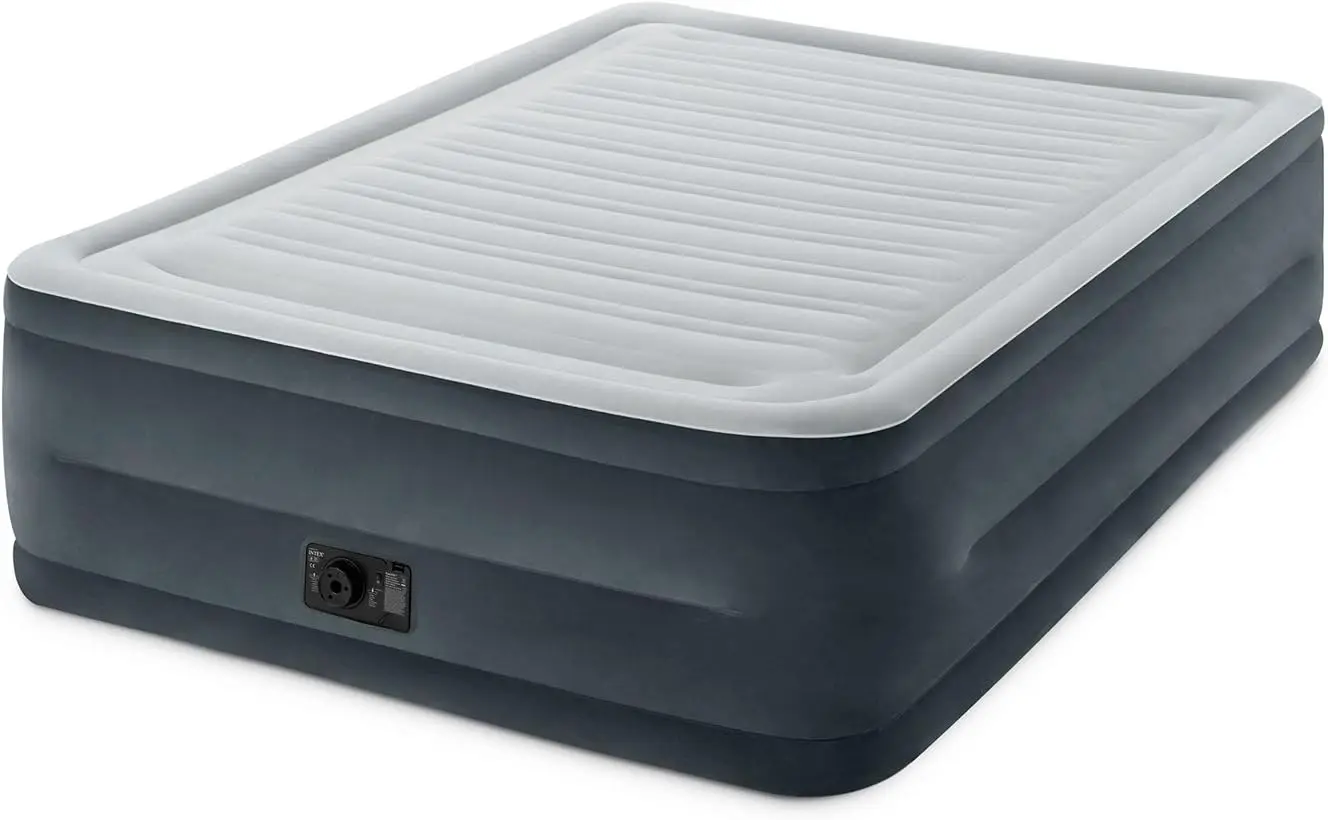 

22" Queen Airbed with Built-in Pump, Fiber-Tech Construction, 600lb Capacity