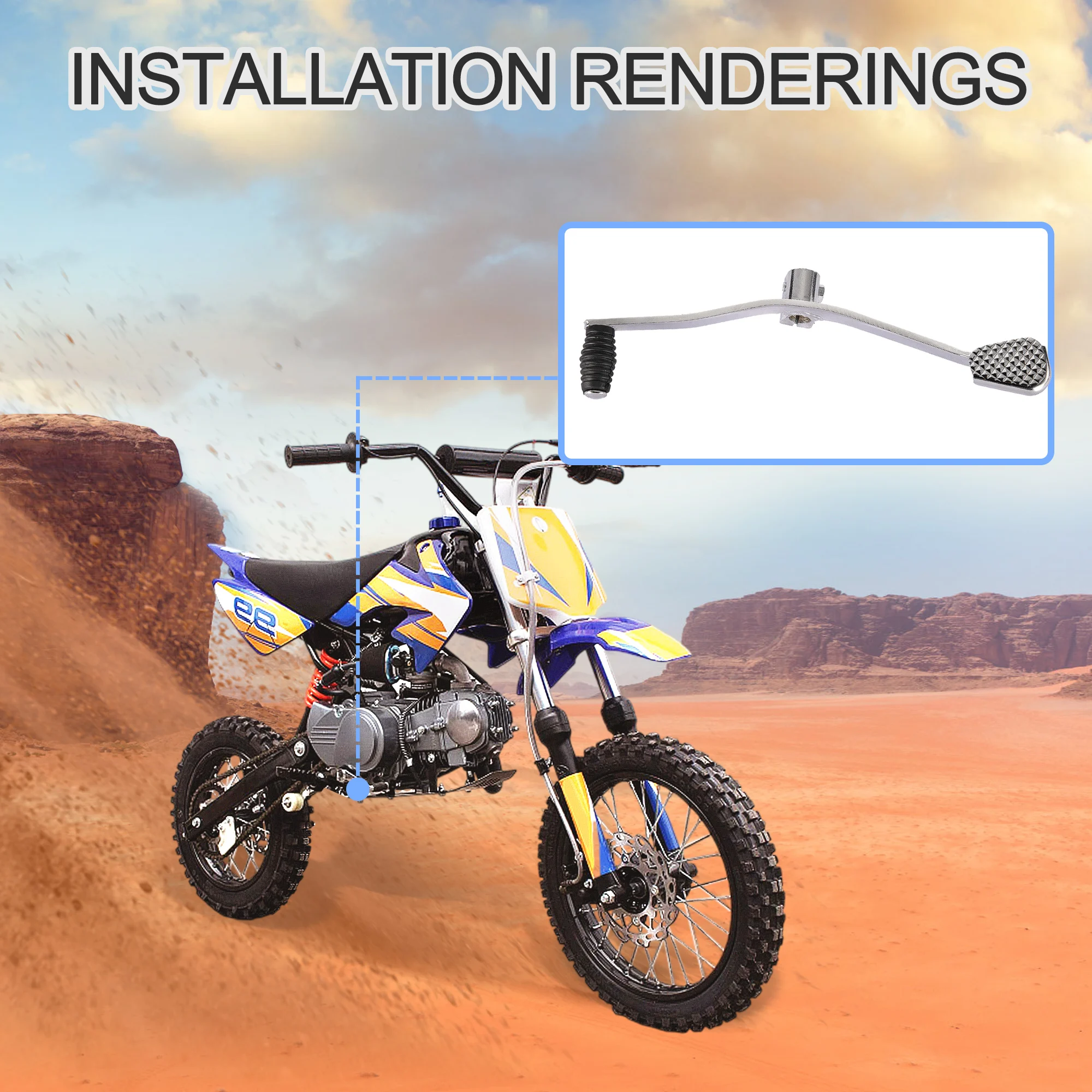 GOOFIT-دراجة نارية والعتاد رافعة ، محرك أفقي ، 4 عجلات ، حفرة دراجة الترابية ، سكوتر ، 50cc ، 70cc ، 90cc ، 110cc ، 125cc ، مركبة #6