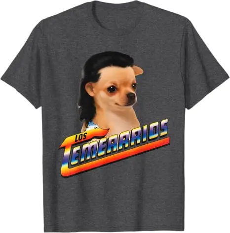 Los Temerarios Hund Lustiges Meme T-Shirt Süßes Y2k Hund Variation Brainrot Grafik Outfit Humorvolle Kunst Neuheit Spruch T-Shirt Streetwear – Detail 7