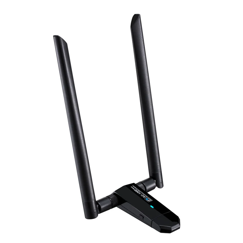 Grwibeou Wireless Network Card 1200Mbps Long Range AC1200 Dual Band 2.4G+5G Wireless USB 3.0 WiFi Adapter 802.11ac WIFI Antennas