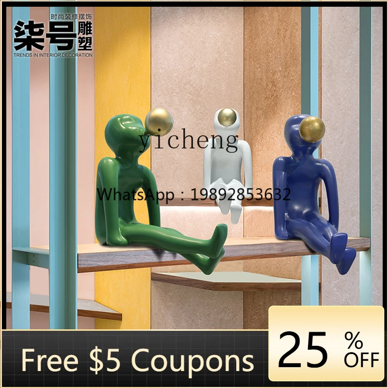 

XL Hotel Front Desk Cartoon Characters Desktop Ornament Sales Department Interior Sculpture