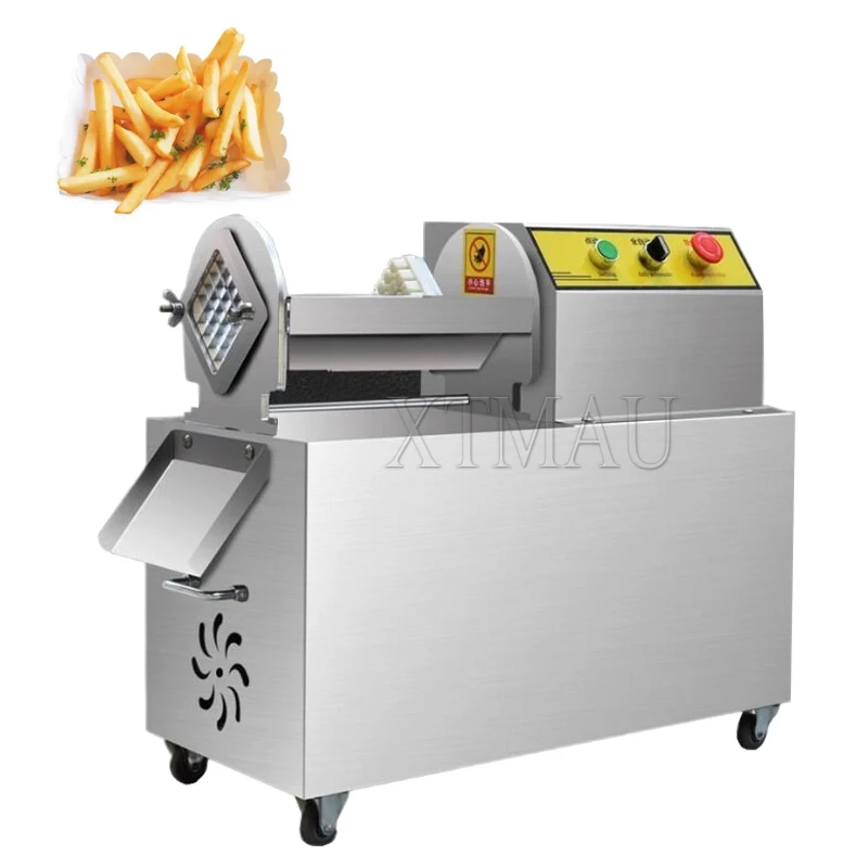 

Vegetable Cutter Commercial Radish Potato Shredder Electric French Fries Cutting Machine Automatic Strip Pushing Machine