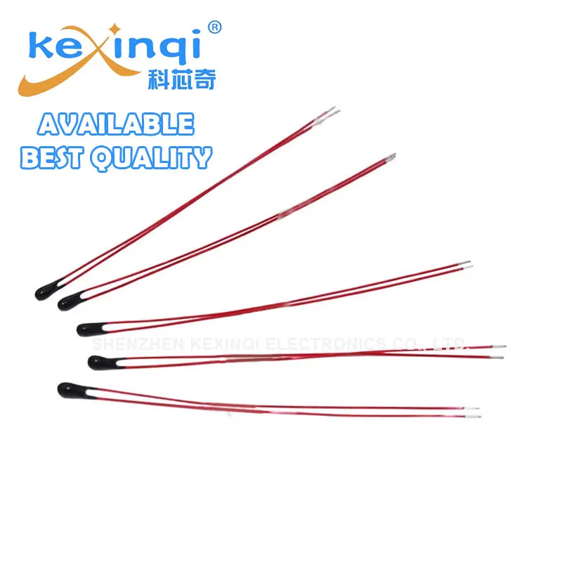 10PCS NTC Thermistor Thermal Resistor MF52B MF52D 10K 100K Probe strap wire B3950 B3435 1% 10CM Temperature control sensor