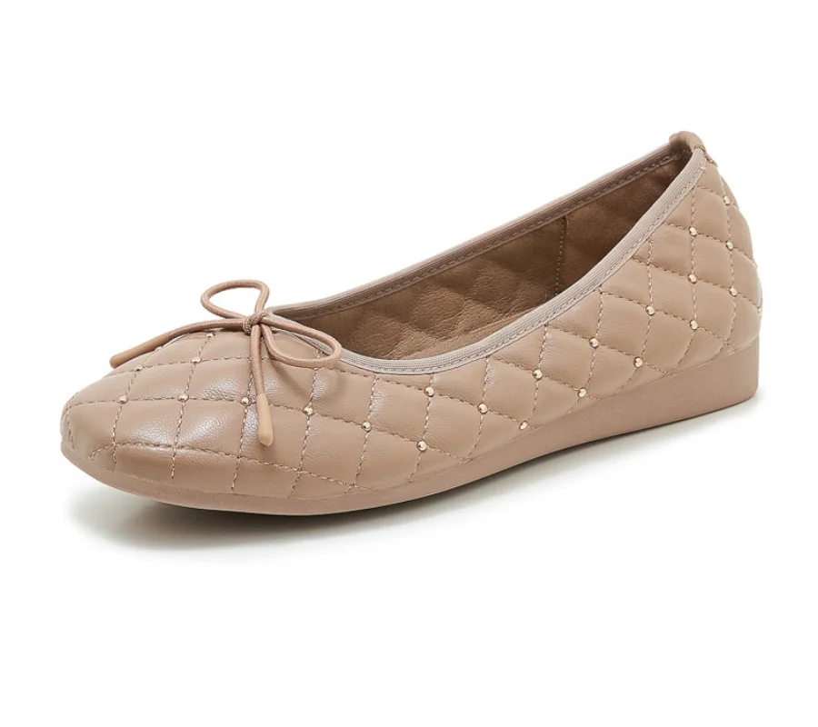 

2025 Spring and Autumn New Fashionable Small Dot Metal Buckle Decoration Women's Comfortable, Lightweight, and Casual Flat Shoes