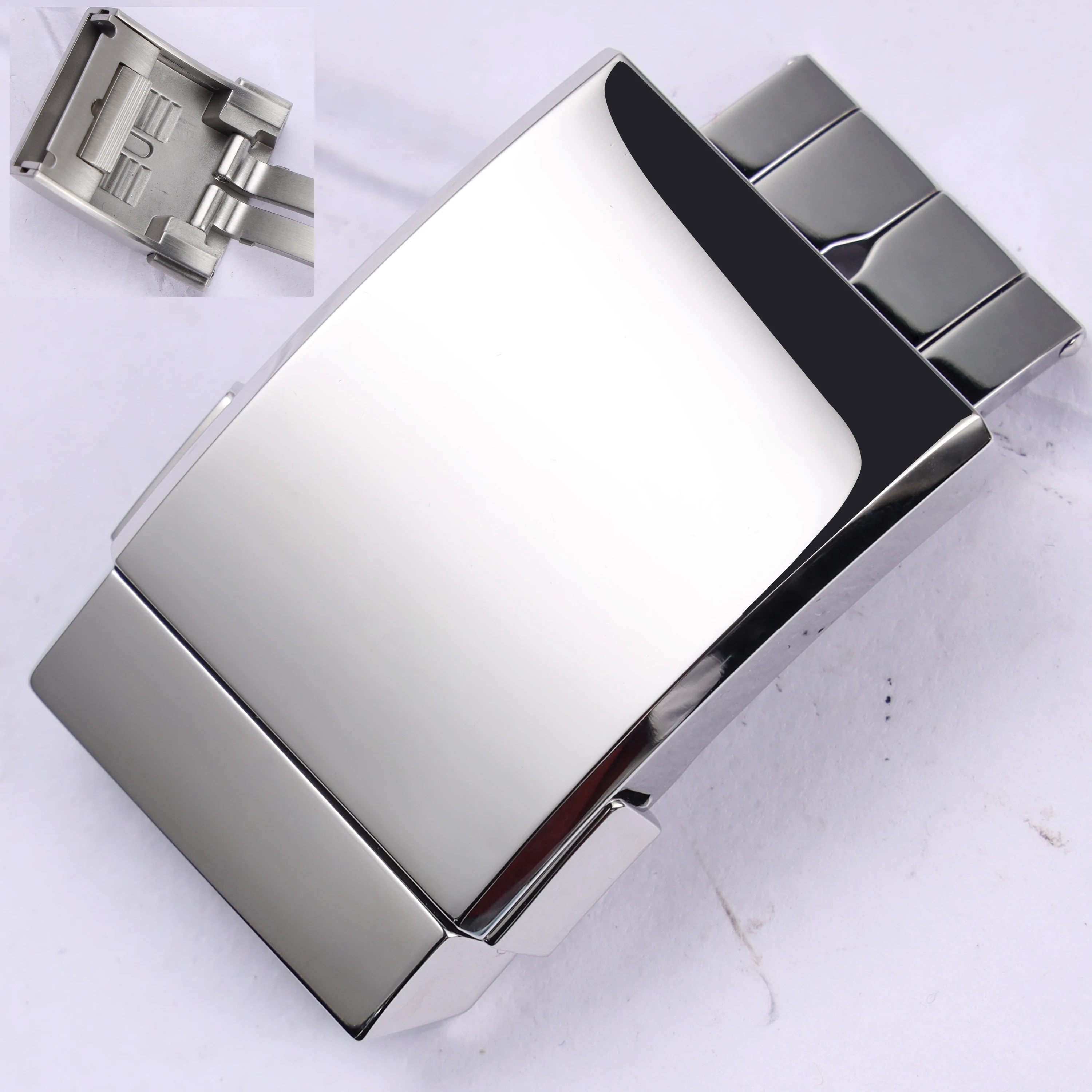 Super Quality 316L Stainess Steel Slider Adjustable Buckle For Breitling Watchband 20mm Double Click Clasp Strap Wing Fold Clasp