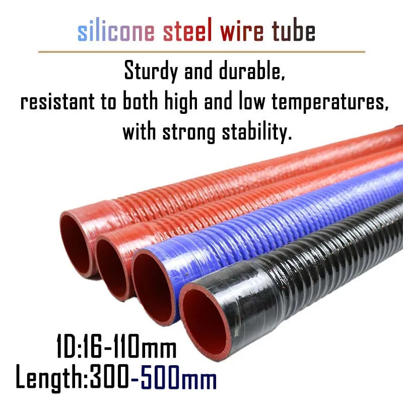 Silikon-Flexschlauch 16-110 mm, Kühlerschlauch für Lufteinlass, gewellter Silikonschlauch