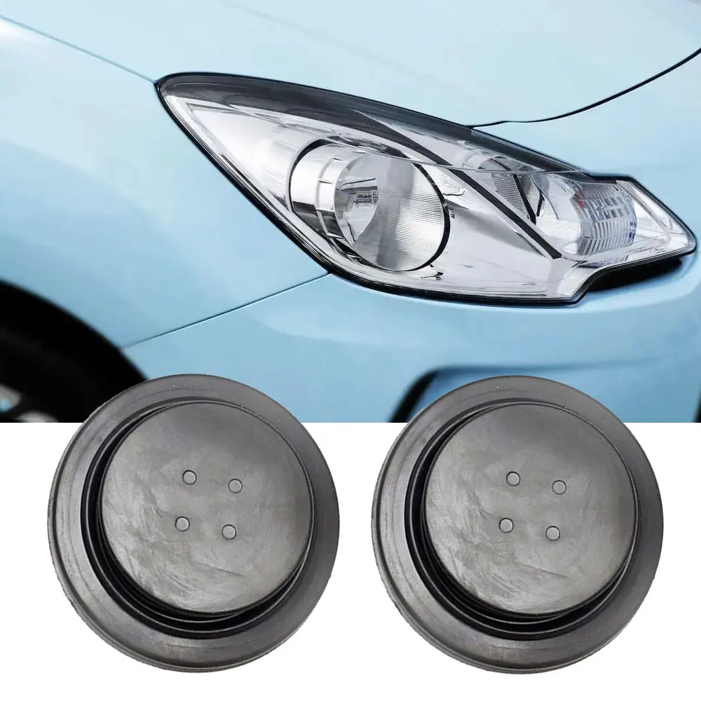 

2pcs Rubber Car Auto LED HID Headlight Seal Cap Waterproof Dustproof Retrofit Car Light Housing Seal Dust Covers Car Accessories