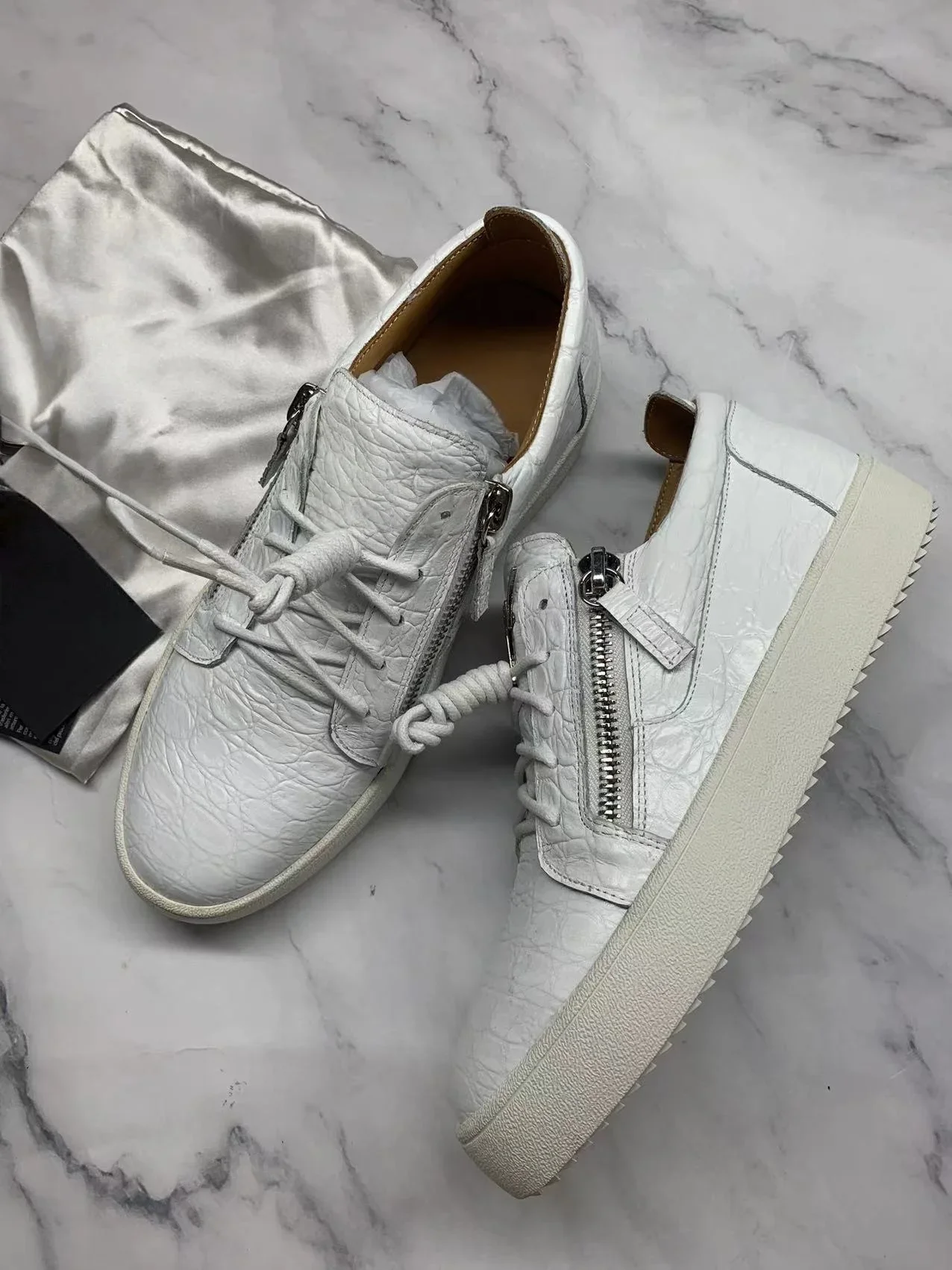 

New Fashion Casual Sneakers for Men Brand Designer Women Tennis shoes Luxury Real Leather GZ Loafers Sports shoes 35-48 G0003