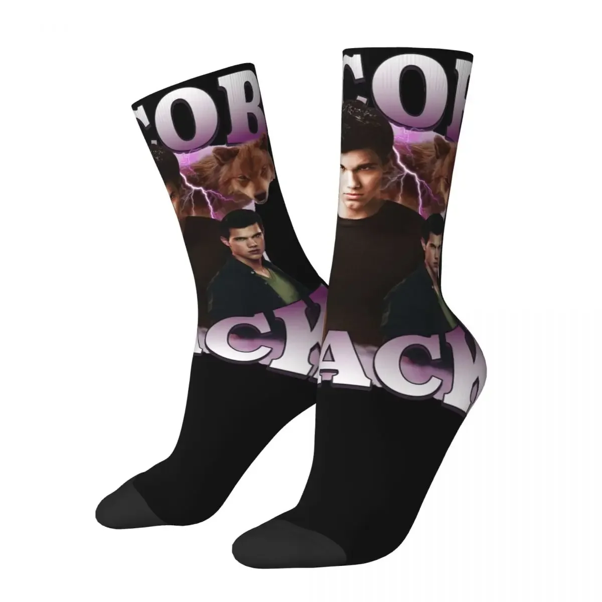 

Twilight Jacob Black Socks Men's Women's Funny Happy Socks Novelty Spring Summer Autumn Winter Socks Gift