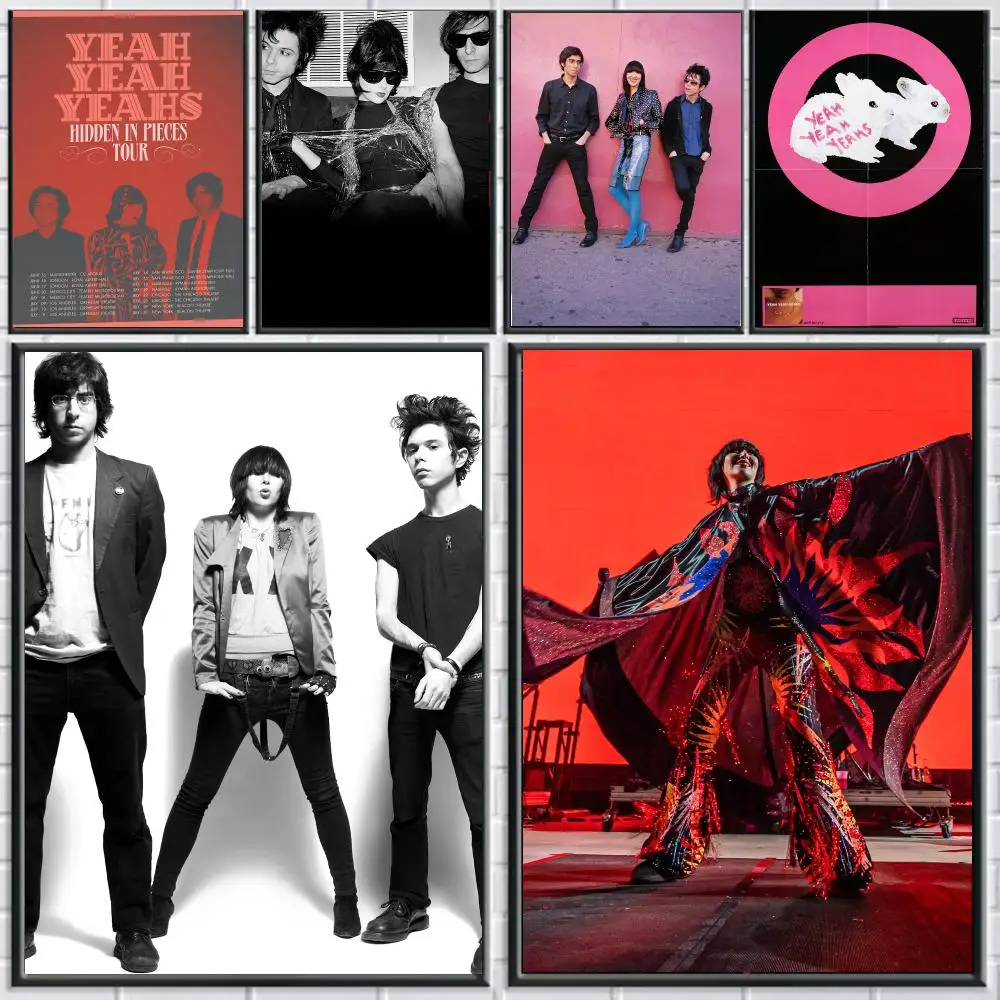 band Y-Yeah Yeah Yeahs-S Poster Peel and Stick Wall Art for Cafe Office Bar and Home Decoration