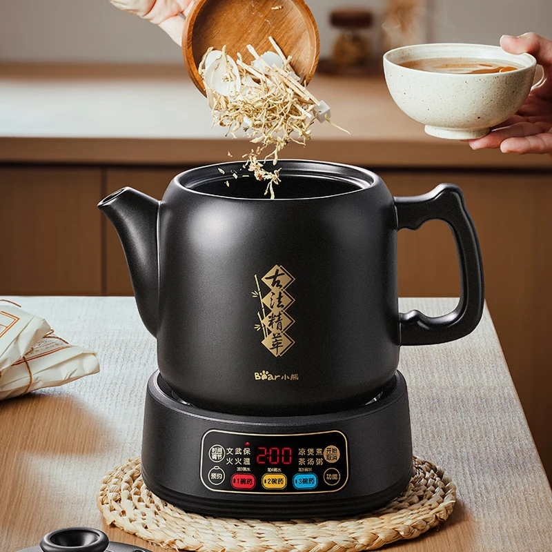 5L Electric Herbal Medicine Pot Split Button Control Decoction Pot  Automatic Intelligent Ceramic Cooking Chinese Medicine Pot