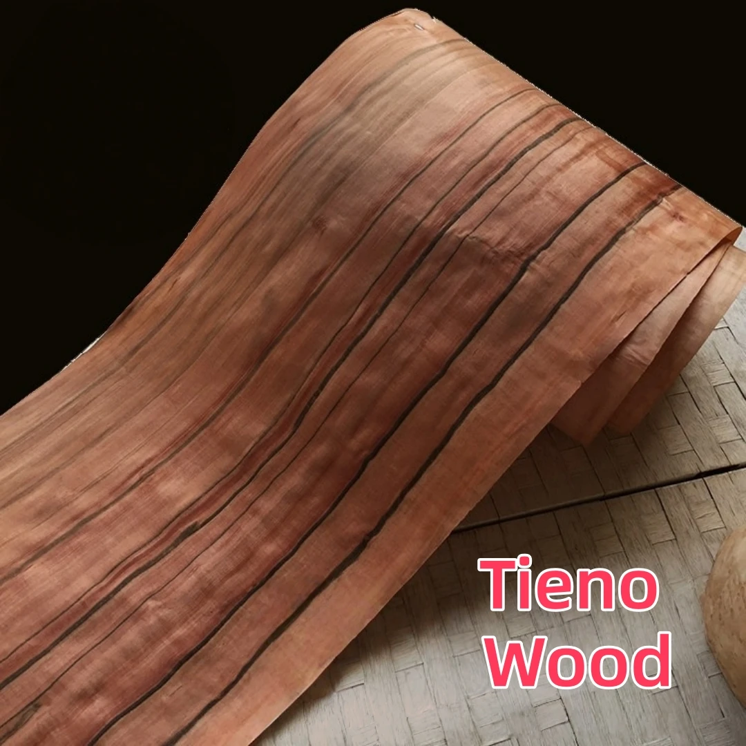 17x260cm Natural Tieno Wood Veneer For Guitar Piano Drum Inlay Marquetry Art Handmade DIY Craft Furniture Interior Decoration