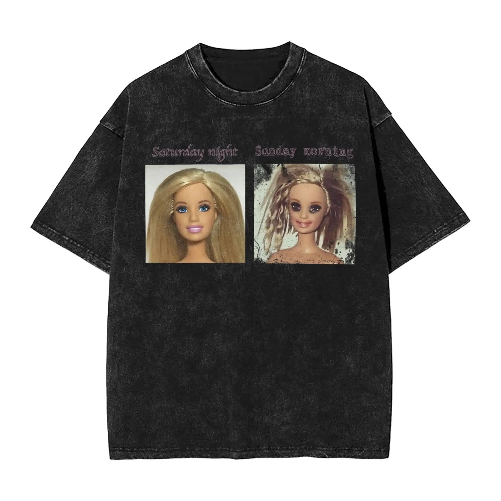 Party Princess Doll Meme Face Funny Retro Doll Reaction T Shirt Hip Hop T Shirts Vintage Tshirt Summer Cotton Oversized Clothes