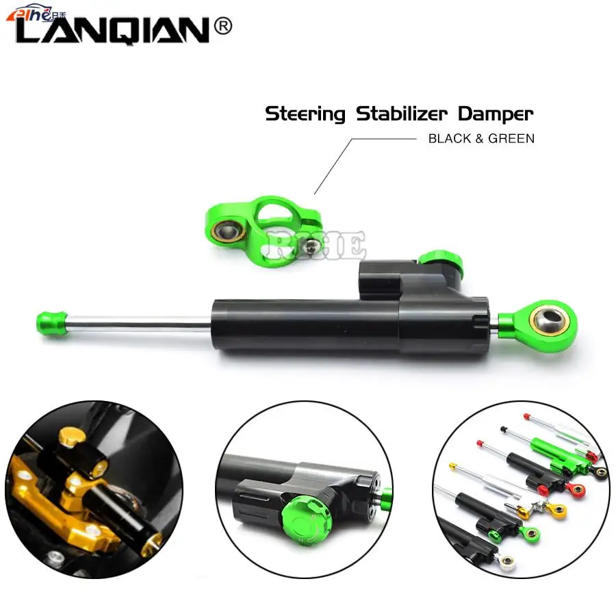 

Steering Damper Universal Motorcycle CNC Stabilizer Linear Reversed Safety Control For Kawasaki Z1000 Z800 Z750 EX-300 YAMAHA r1