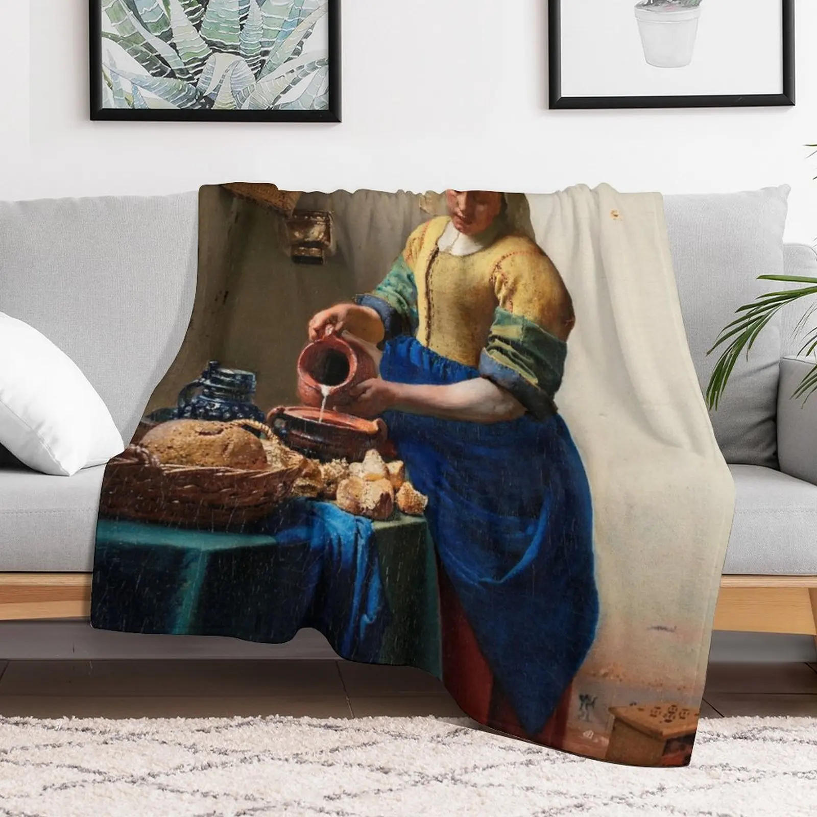 The Milkmaid (ca. 1660) by Johannes Vermeer Throw Blanket Luxury Thicken heavy to sleep Blankets