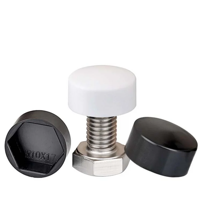Hexagon Socket Nut Protective Cap Flat Head PE Plastic Protective Cap Hexagonal Screw Protective Cover M4 M5 M6 M8 M10 M12~M30